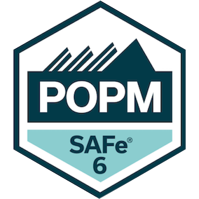 SAFe 6 Product Owner Product Manager certification badge